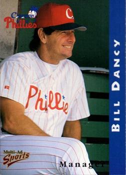 1998 Multi-Ad Clearwater Phillies #27 Bill Dancy Front