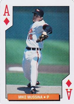 1994 Bicycle Baltimore Orioles Playing Cards #A♦ Mike Mussina Front