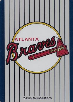 1992 U.S. Playing Card Co. Atlanta Braves Playing Cards #9♠ Greg Olson Back