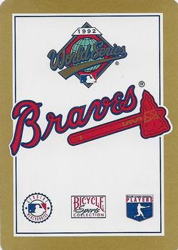 1992 Bicycle Atlanta Braves World Series Playing Cards #K♦ Tom Glavine Back