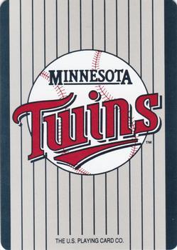 1992 U.S. Playing Card Co. Minnesota Twins Playing Cards #A♠ Scott Erickson Back