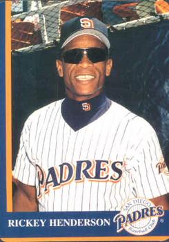 1997 Mother's Cookies San Diego Padres #5 Rickey Henderson Front