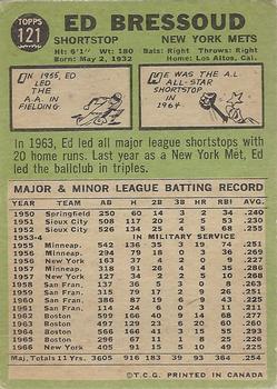 1967 O-Pee-Chee #121 Ed Bressoud Back