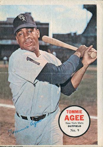 1968 O-Pee-Chee - Posters #9 Tommie Agee Front