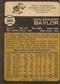 Don Baylor Gallery | Trading Card Database