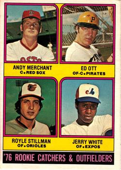 1976 O-Pee-Chee #594 1976 Rookie Catchers & Outfielders (Andy Merchant / Ed Ott / Royle Stillman / Jerry White) Front