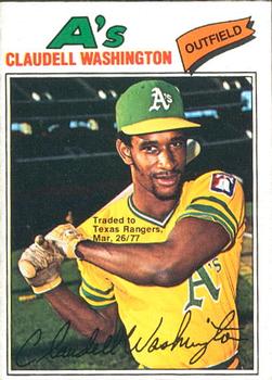 1977 O-Pee-Chee #178 Claudell Washington Front