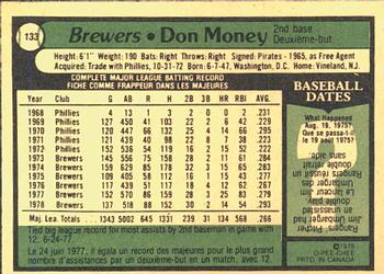 1979 O-Pee-Chee #133 Don Money Back