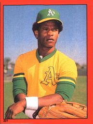 1982 O-Pee-Chee Stickers #221 Rickey Henderson Front