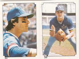 1984 Topps Stickers #349 / 362 Spike Owen / Bucky Dent Front