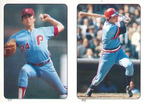 1985 O-Pee-Chee Stickers #117 / 303 Jerry Koosman / Tim Teufel Front