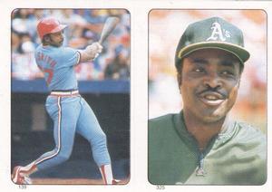 1985 O-Pee-Chee Stickers #139 / 325 Lonnie Smith / Joe Morgan Front