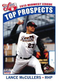 2013 Choice Midwest League Top Prospects #26 Lance McCullers Front