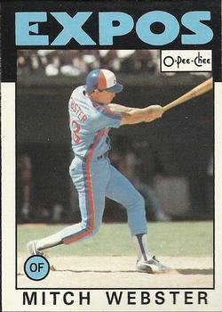 1986 O-Pee-Chee #218 Mitch Webster Front