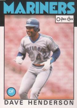 1986 O-Pee-Chee #221 Dave Henderson Front