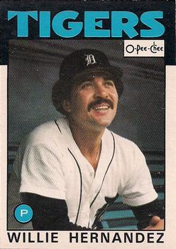 1986 O-Pee-Chee #341 Willie Hernandez Front