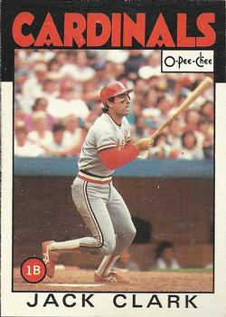 1986 O-Pee-Chee #350 Jack Clark Front