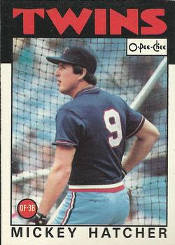 1986 O-Pee-Chee #356 Mickey Hatcher Front