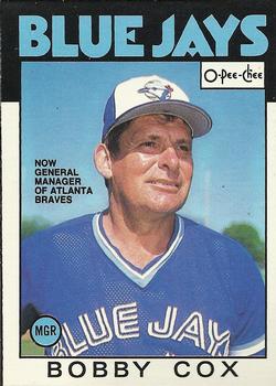 1986 O-Pee-Chee #359 Bobby Cox Front