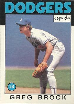 1986 O-Pee-Chee #368 Greg Brock Front