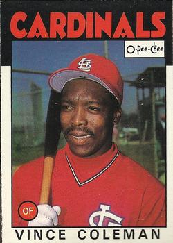 1986 O-Pee-Chee #370 Vince Coleman Front