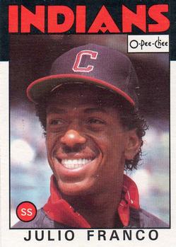 1986 O-Pee-Chee #391 Julio Franco Front