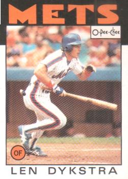 1986 O-Pee-Chee #53 Len Dykstra Front