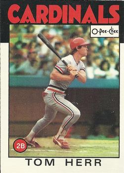 1986 O-Pee-Chee #94 Tom Herr Front