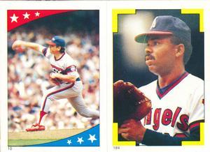 1986 O-Pee-Chee Stickers #10 / 184 Tom Seaver / Ruppert Jones Front