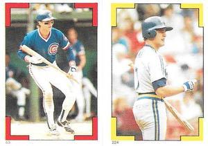 1986 O-Pee-Chee Stickers #63 / 224 Bob Dernier / Spike Owen Front