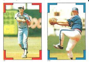 1986 O-Pee-Chee Stickers #81 / 242 Vance Law / Burt Hooton Front