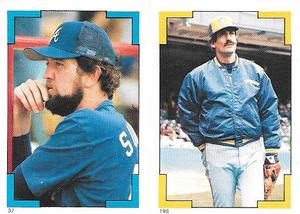1986 Topps Stickers #37 / 198 Bruce Sutter / Rollie Fingers Front