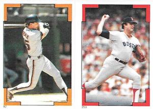 1986 Topps Stickers #92 / 253 Bob Brenly / Bob Stanley Front