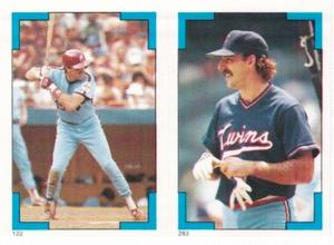 1986 Topps Stickers #122 / 283 Rick Schu / Gary Gaetti Front