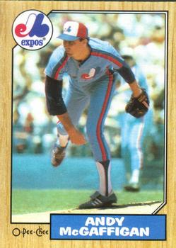 1987 O-Pee-Chee #351 Andy McGaffigan Front