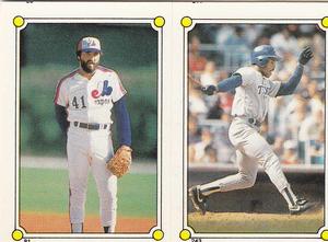 1987 Topps Stickers #81 / 243 Jeff Reardon / Oddibe McDowell Front