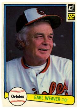 1982 Donruss #27 Earl Weaver Front