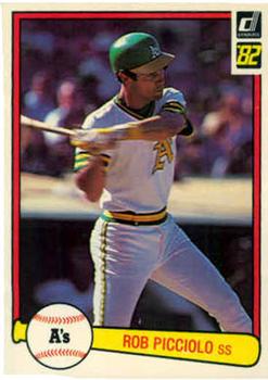 1982 Donruss #465 Rob Picciolo Front