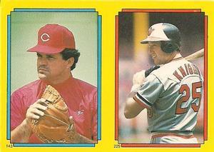 1988 O-Pee-Chee Stickers #143 / 229 Bo Diaz / Ray Knight Front