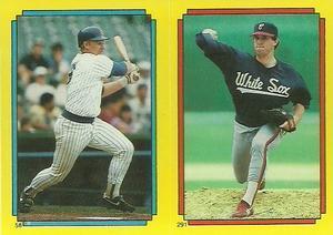 1988 O-Pee-Chee Stickers #58 / 291 Keith Moreland / Richard Dotson Front