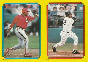 1988 Topps Stickers #49 / 303 Terry Pendleton / Gary Ward Front