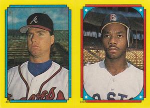 1988 Topps Stickers #40 / 310 Zane Smith / Ellis Burks Front