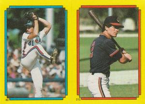 1988 Topps Stickers #80 / 212 Neal Heaton / Brett Butler Front