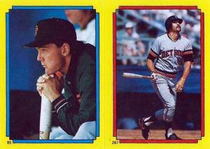 1988 Topps Stickers #89 / 267 Mike Aldrete / Kirk Gibson Front