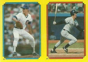 1988 Topps Stickers #62 / 295 Jamie Moyer / Mike Pagliarulo Front