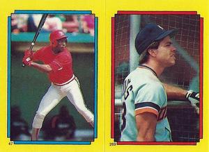 1988 Topps Stickers #47 / 269 Vince Coleman / Matt Nokes Front