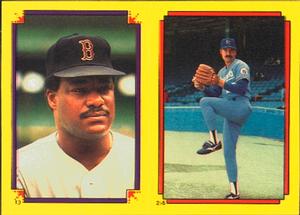 1988 Topps Stickers #10 / 256 Don Baylor / Dan Quisenberry Front