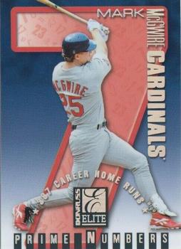 1998 Donruss Elite - Prime Numbers Samples #3c Mark McGwire Front