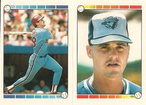 1989 O-Pee-Chee Stickers #119 / 186 Chris James / Jimmy Key Front
