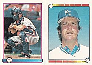 1989 Topps Stickers #2 / 272 Gary Carter / Steve Farr Front